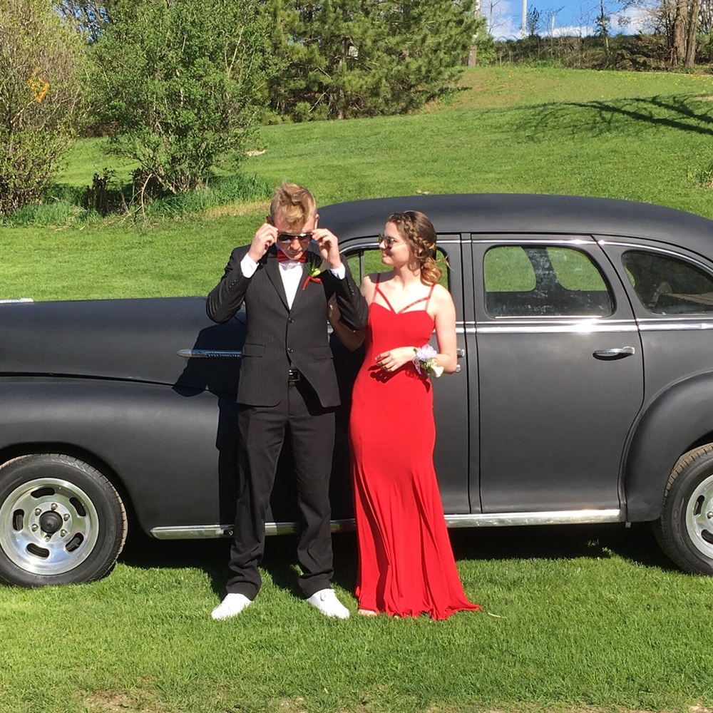 Simple Red Prom Dress